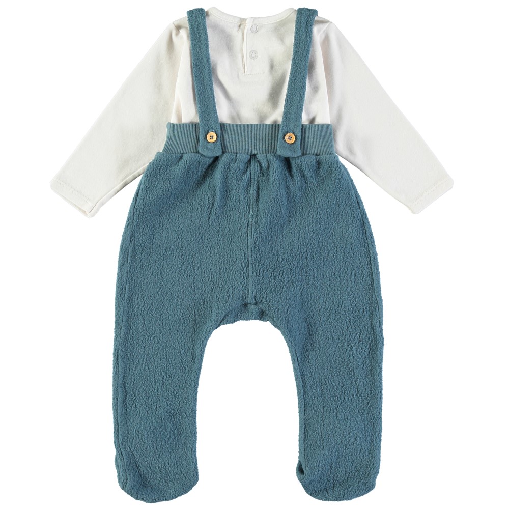 Salopettes + L/S Top | Baltic Blue