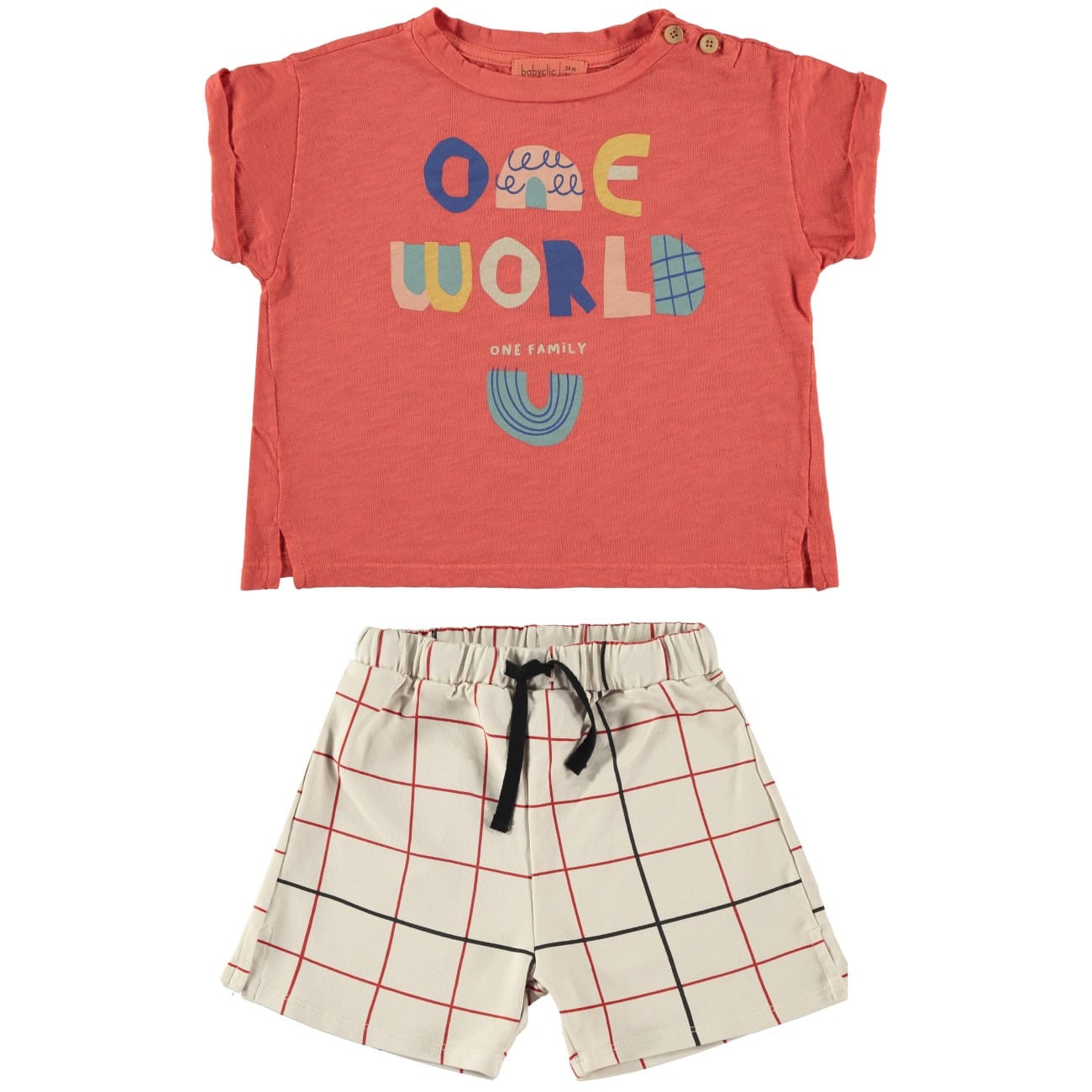 Tshirt One World & Shorts Grid