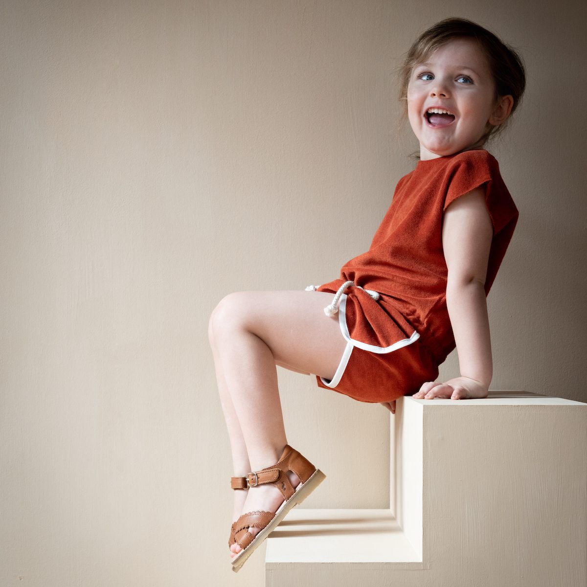 Joa Jumpsuit Terrycloth | Coral Blush