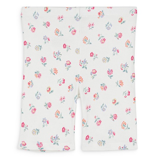 Legging Shorts Annila | White Felicita Flowers