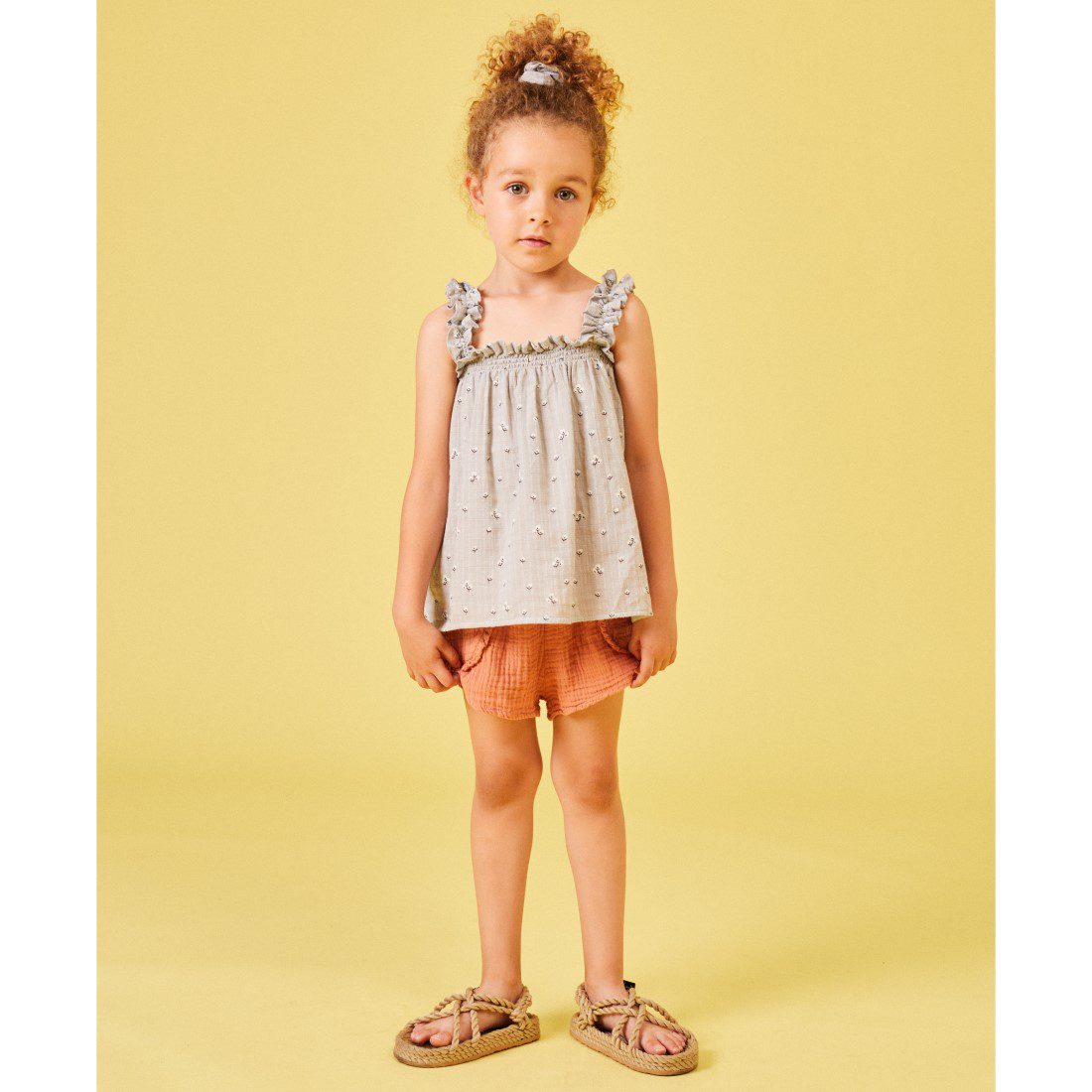 Anouk Muslin Floral Top & Stella Gauze Skirt Shorts