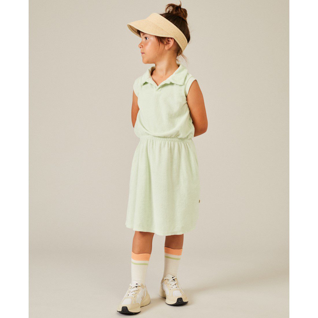 Audrey Toweling Polo Dress | Green
