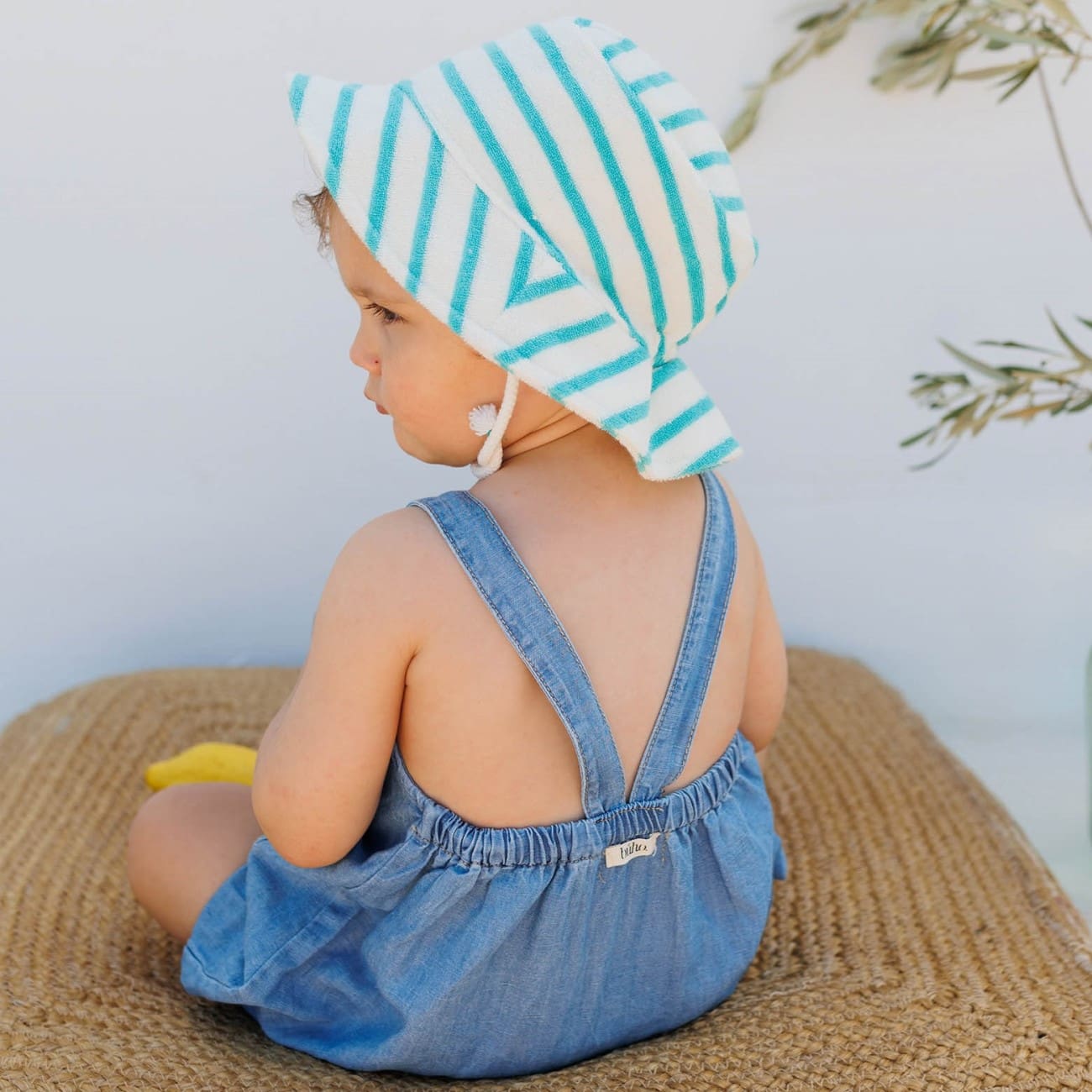 BB Terry Stripes Bob Hat | Pool Green