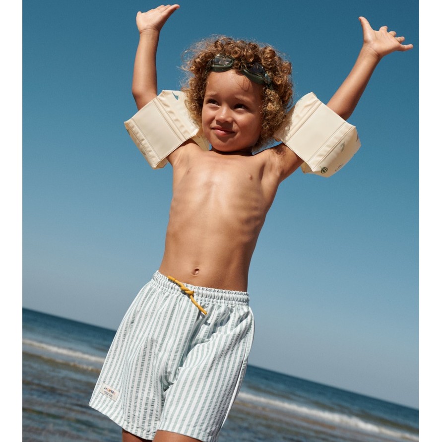 Duke Stripe Board Shorts | Stripe Peppermint/Crisp White