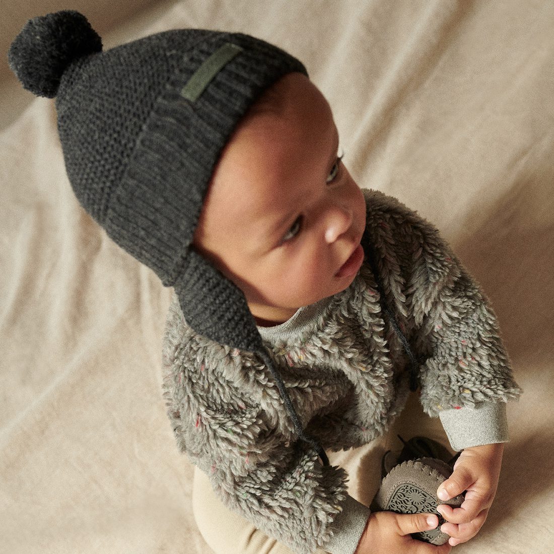 Faux Sherling Sweatshirt