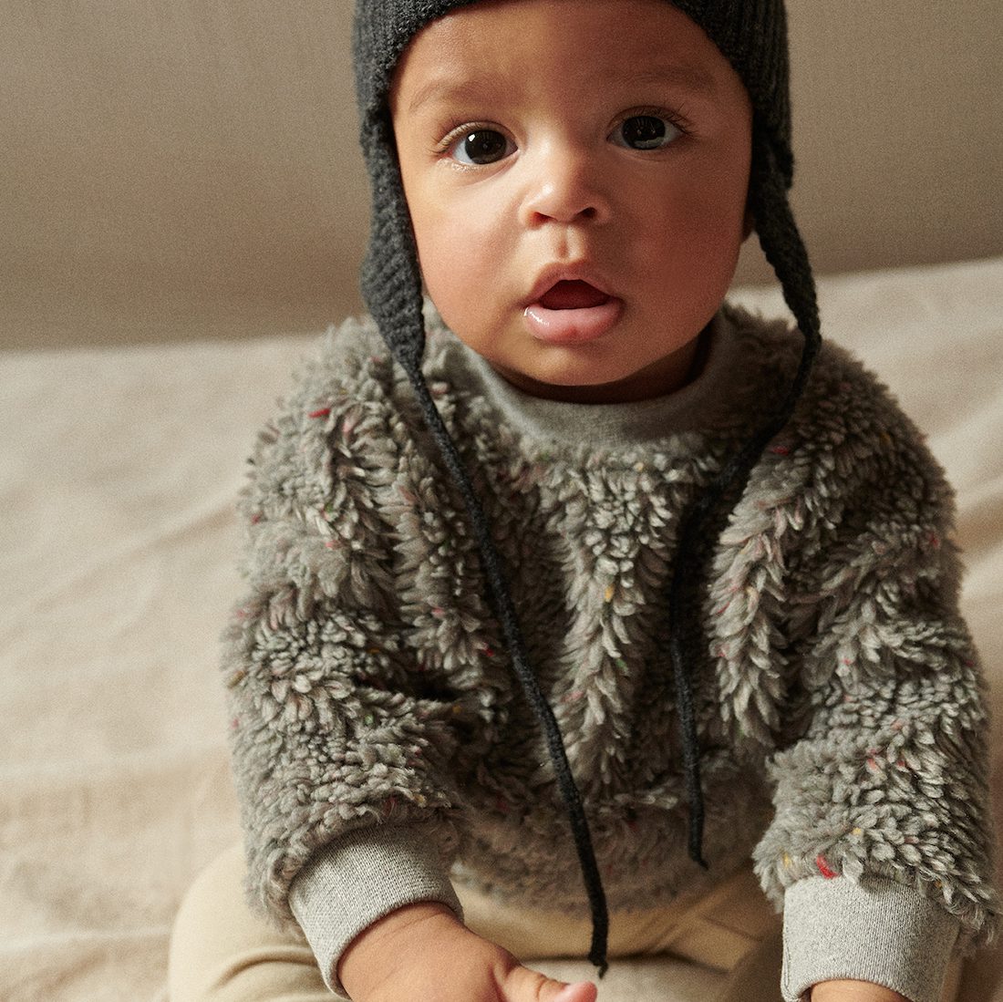 Faux Sherling Sweatshirt