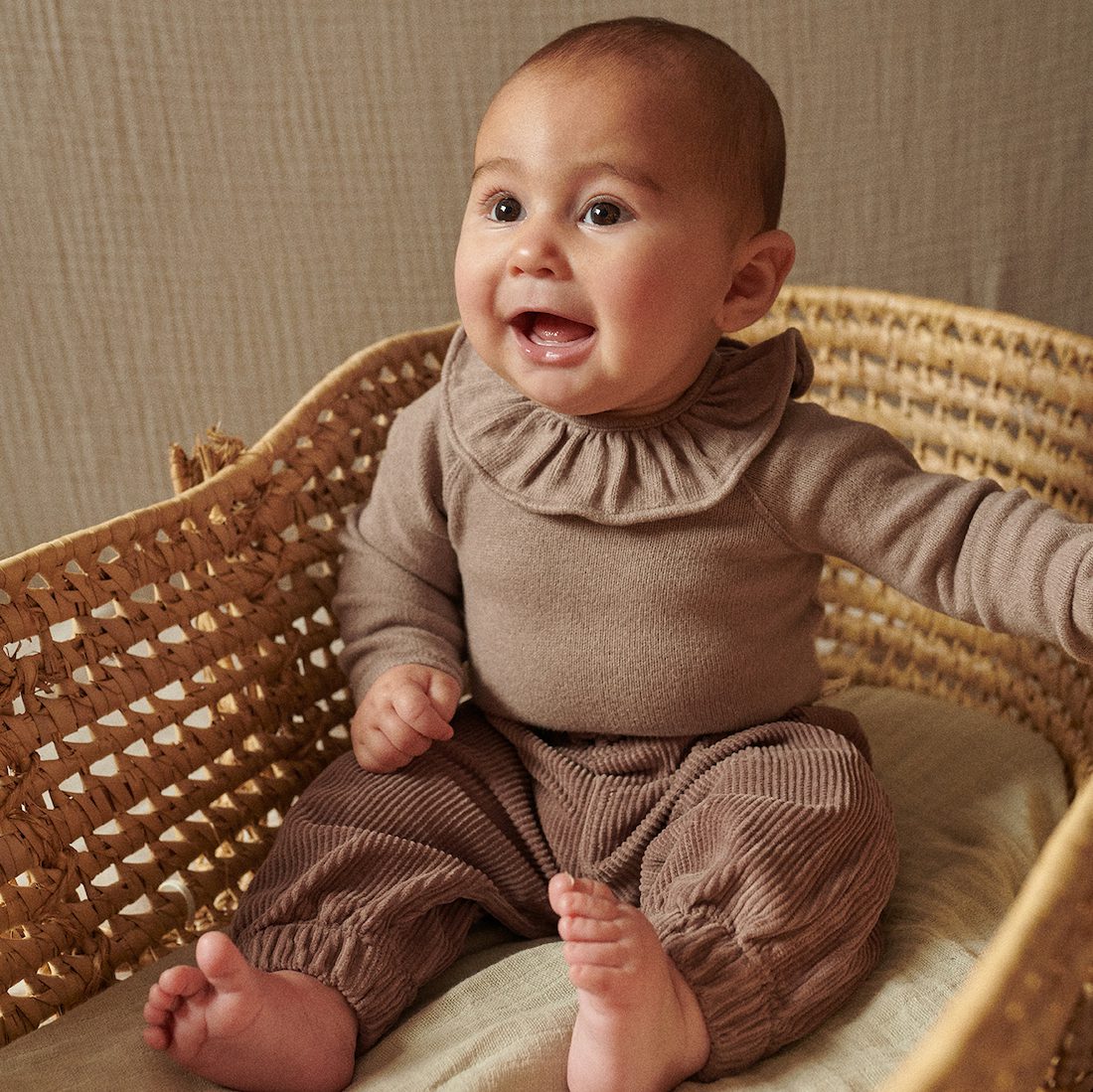 Knit Bodysuit & Corduroy Pants