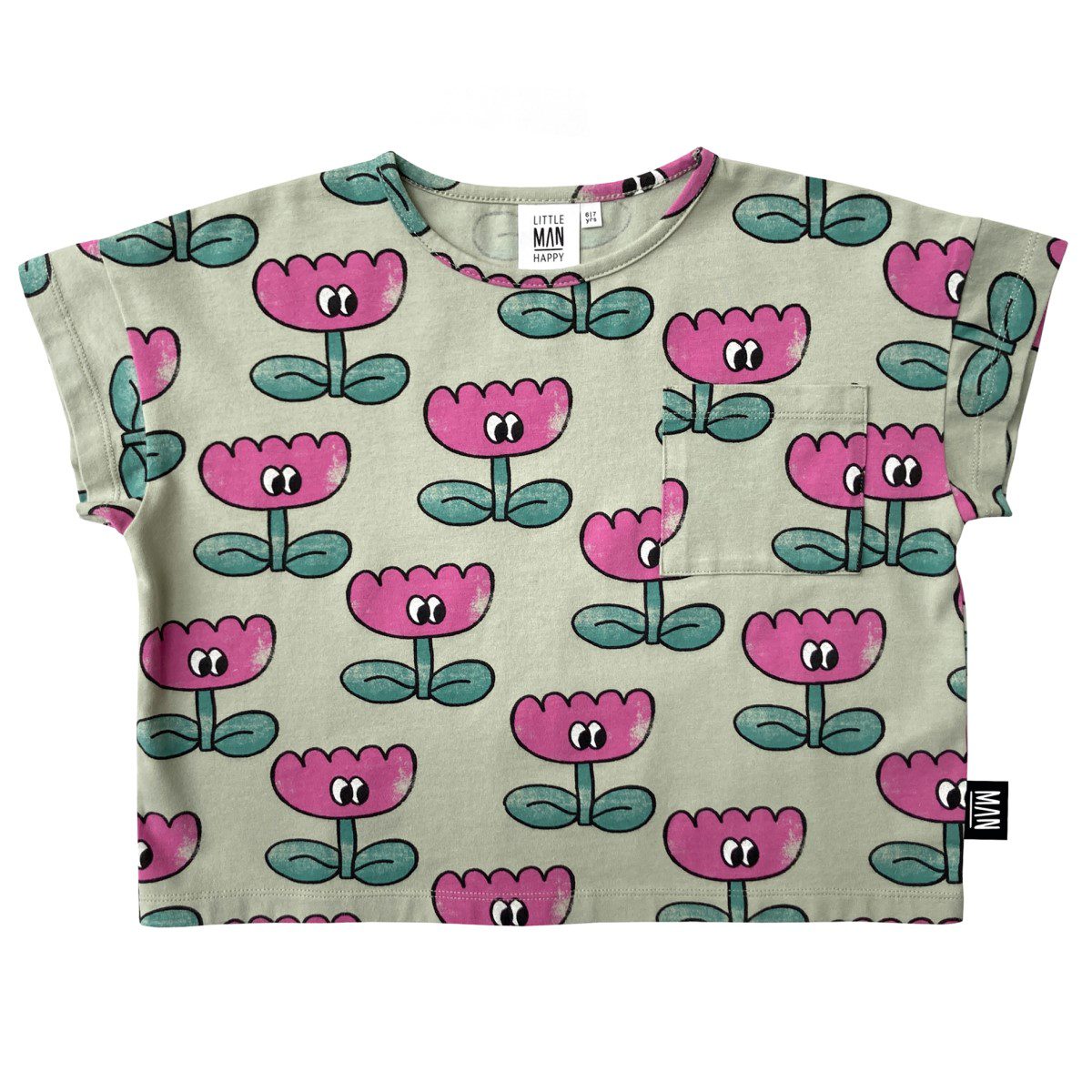 Happy Flower Cropped T-Shirt | Sea Spray