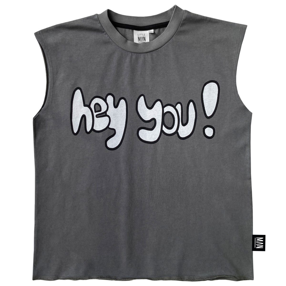 'HEY YOU' ON Front & 'CIAO' On Back Tank | Vintage Grey