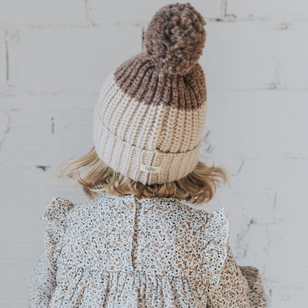 Bicolor Knit Hat | Old Rose