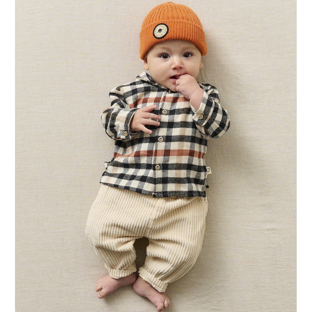 Plaid Check Shirt & Corduroy Pants