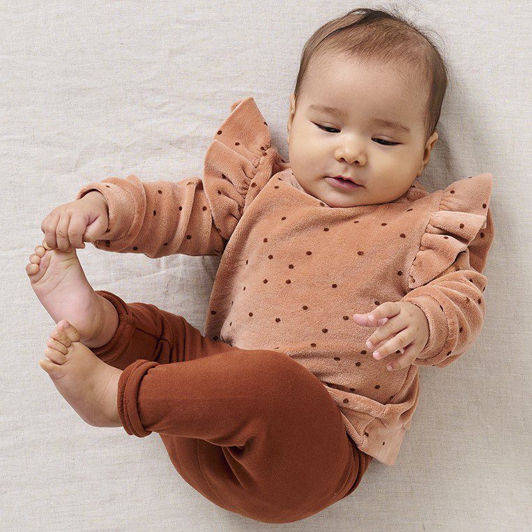 Polka Dot Velour Sweatshirt & Soft Touch Leggings