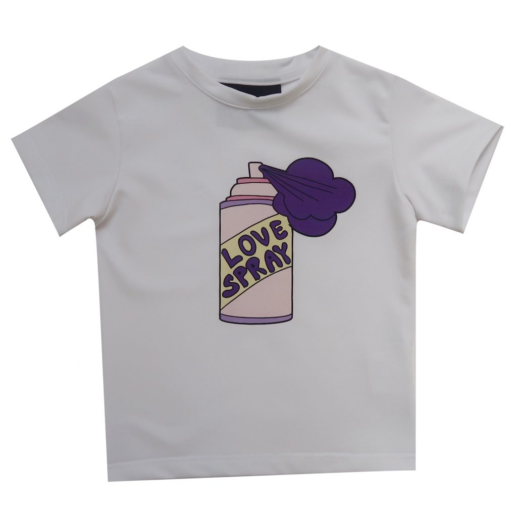 Love Spray Oversized Tee & Biker Shorts Set