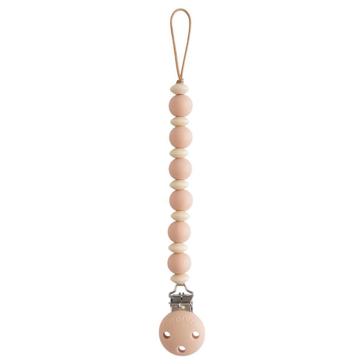 Luna Silicone Pacifier Clip | Blush