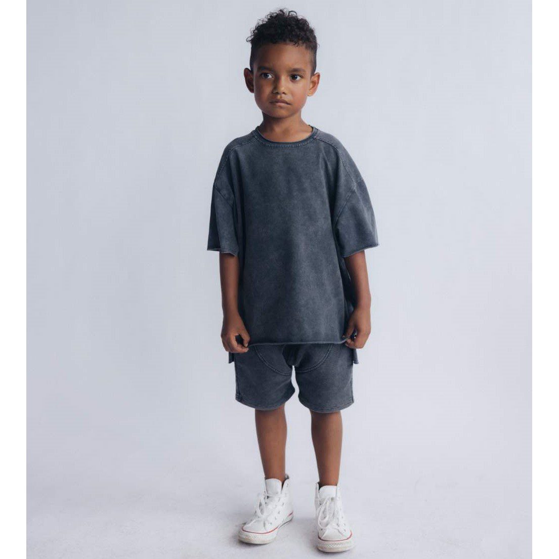 Vintage Black Pannel Shorts