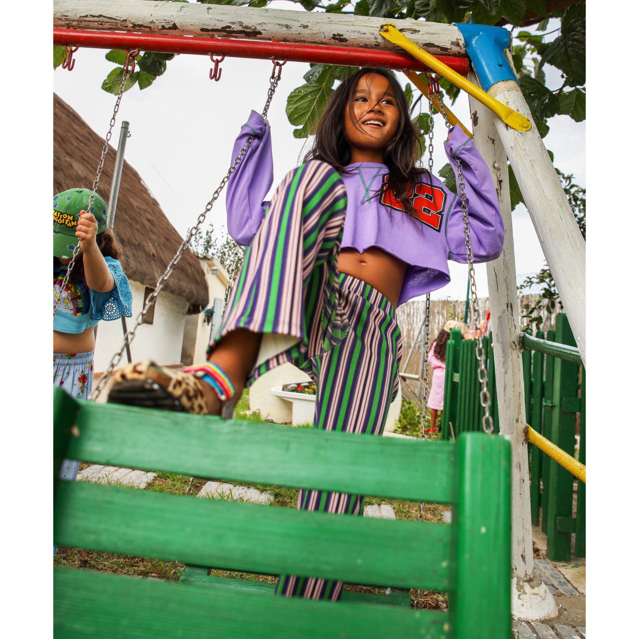 Stripes Leggins Flared