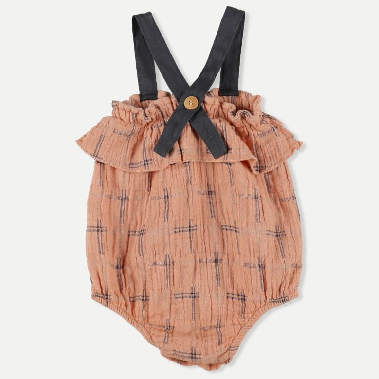 Mette Plaid Muslin Romper