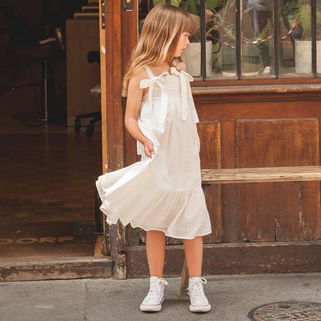 Dress Rosalina Cotton Veil | Off White