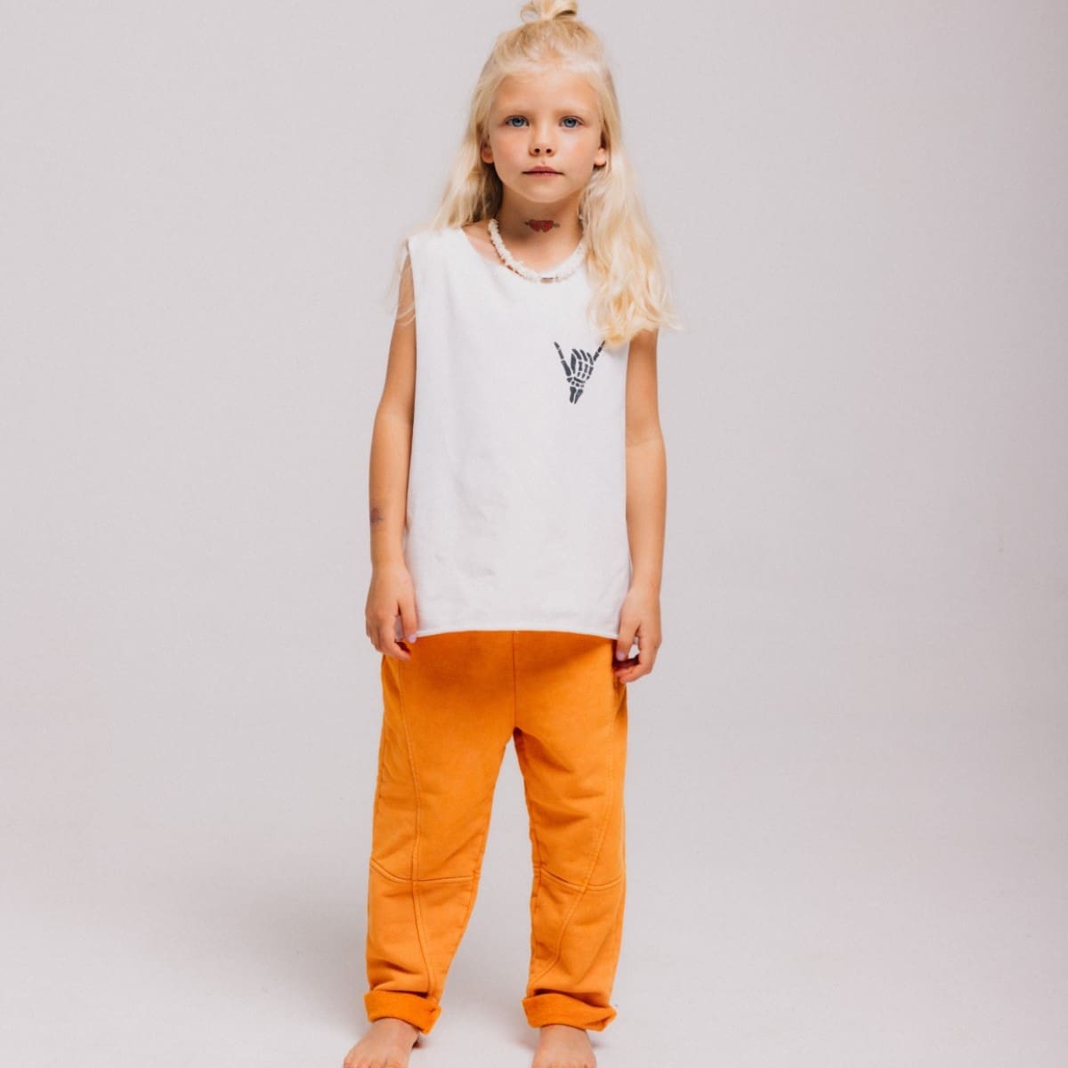 Orange Block Pants