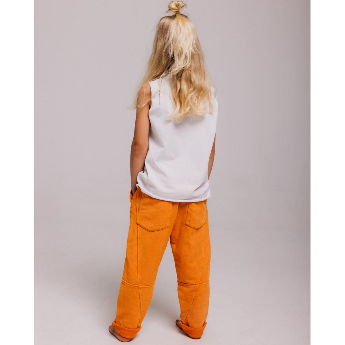 Orange Block Pants