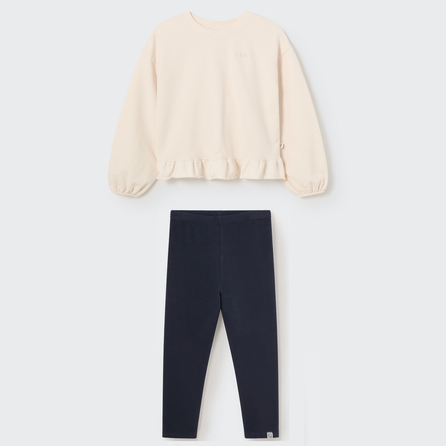 Soft Plush Sweatshirt & Leggings | Navy/Ivory
