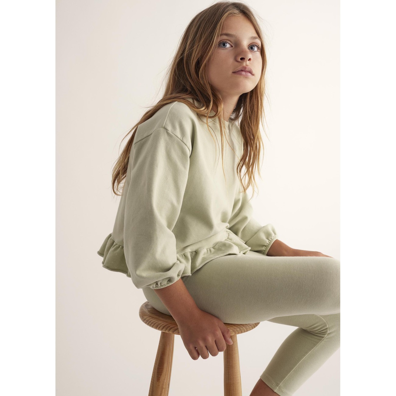 Soft Plush Sweatshirt & Leggings | Green