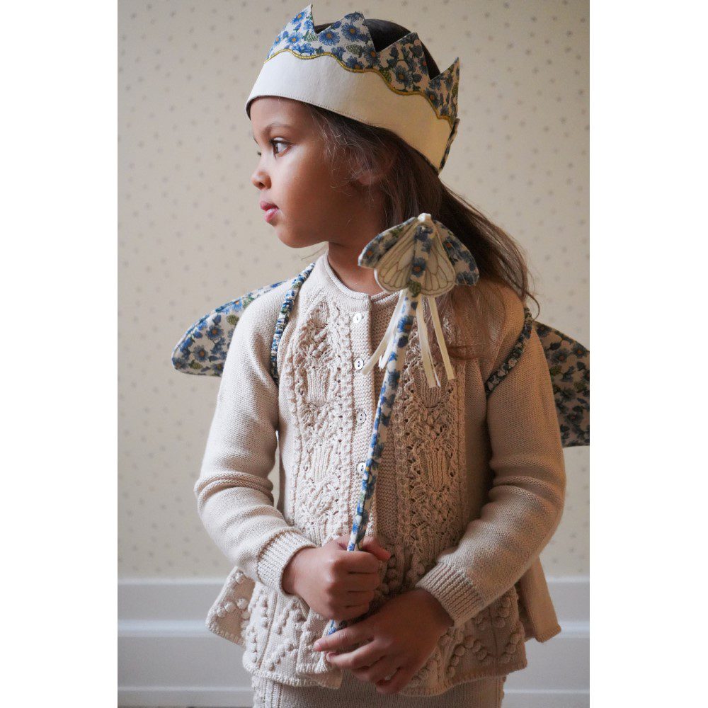 Cabby Frill Cardigan & Knit Pants | Almond Milk