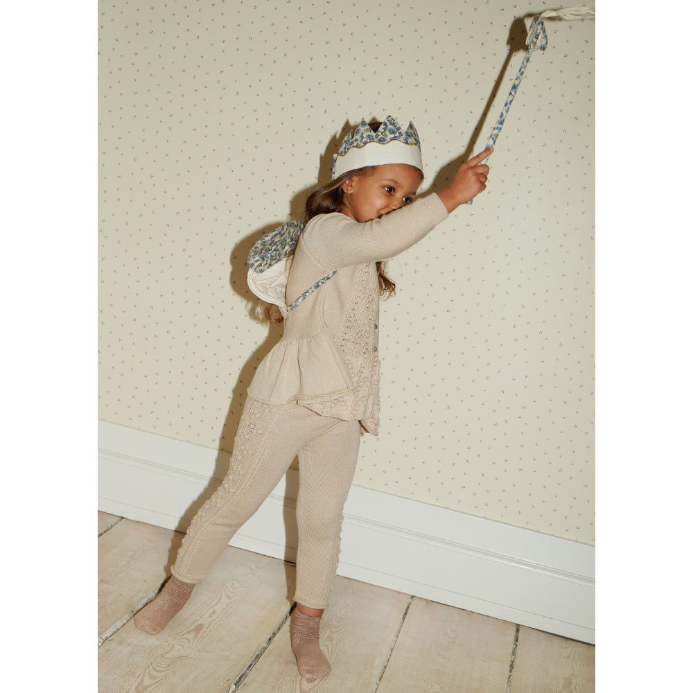 Cabby Frill Cardigan & Knit Pants | Almond Milk