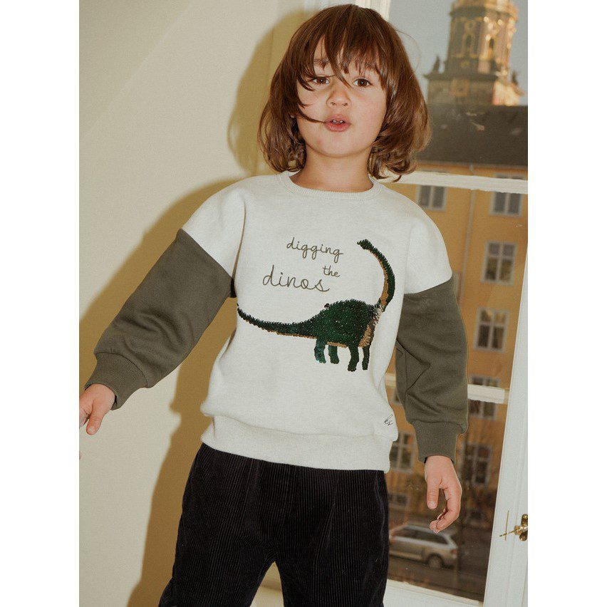 Lou Sequin Sweatshirt | Off White Melange