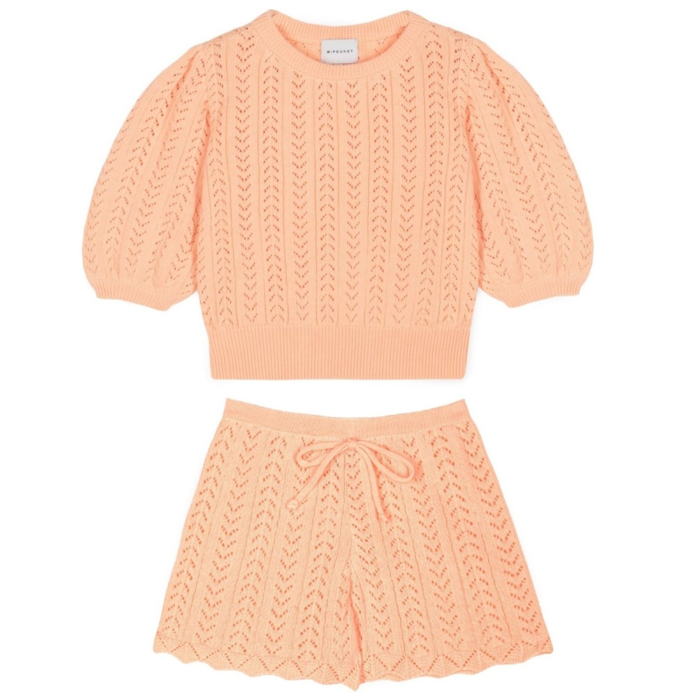 Nora Cotton Openwork Sweater & Shorts