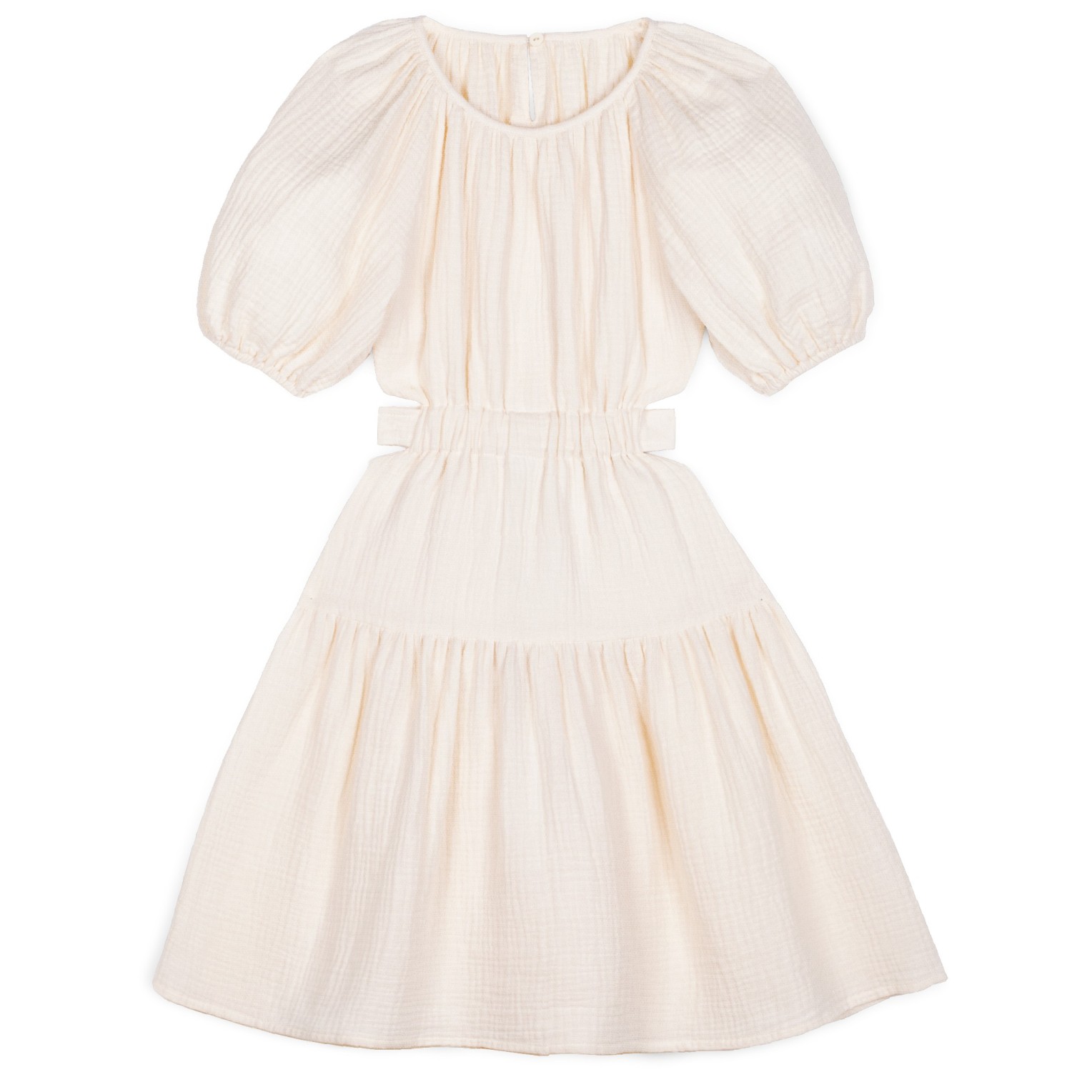 Marine Muslin Cut Out Dress | Ecru