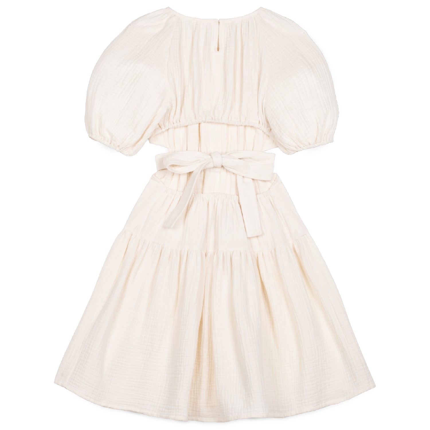 Marine Muslin Cut Out Dress | Ecru