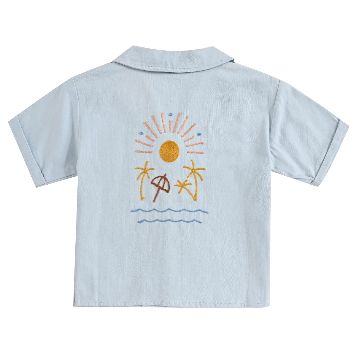 Light Blue Alov Shirt & Cinnamon Obiki Bermuda