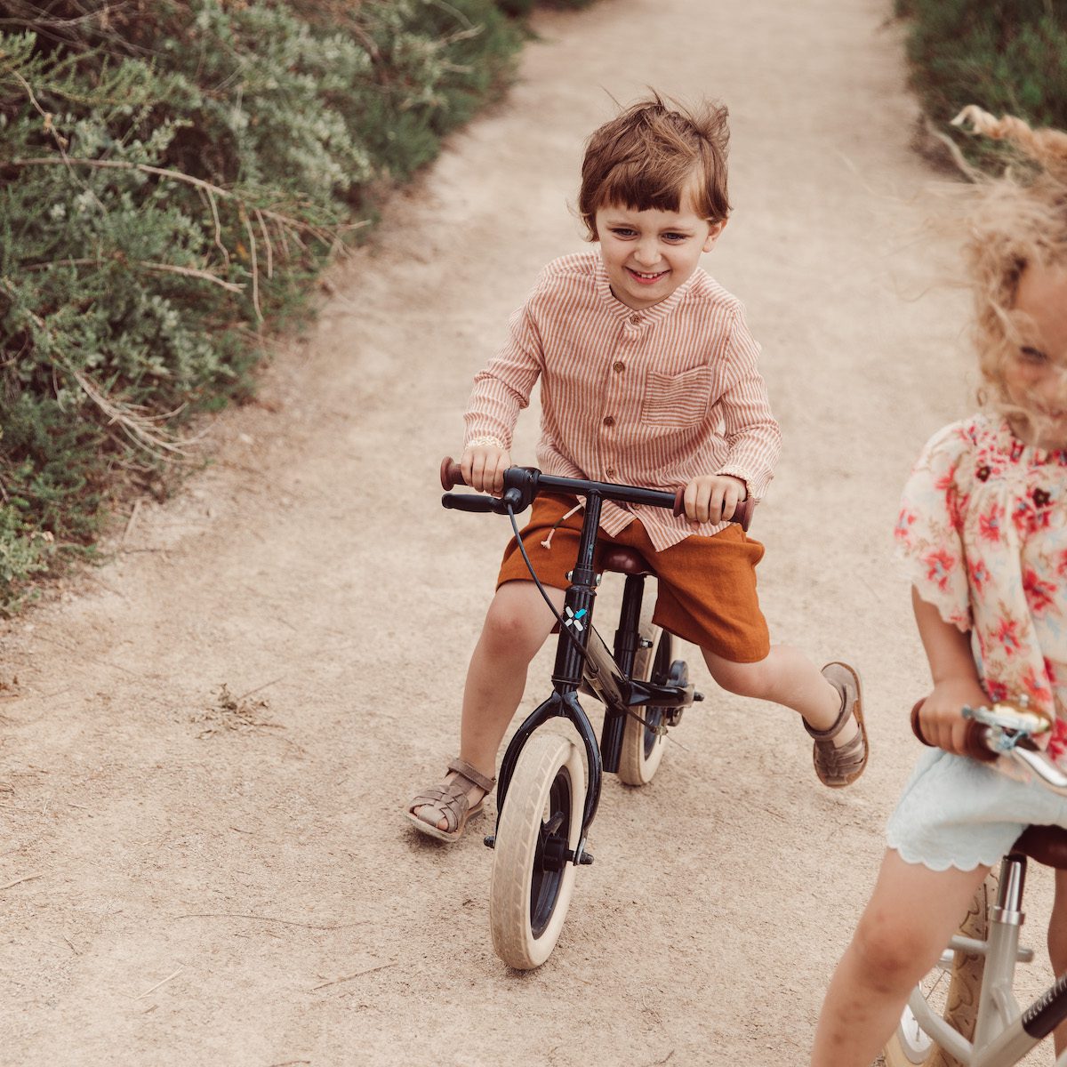Agrume Stripes Amod Shirt & Cinnamon Obiki Bermuda