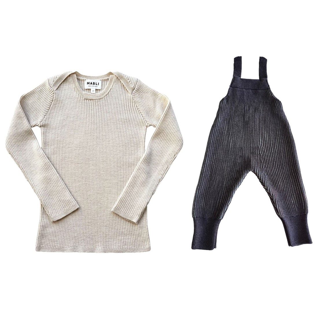 Sylfaen Skinny Rib & Skinny Legs | Umber/Duck Egg/Almond