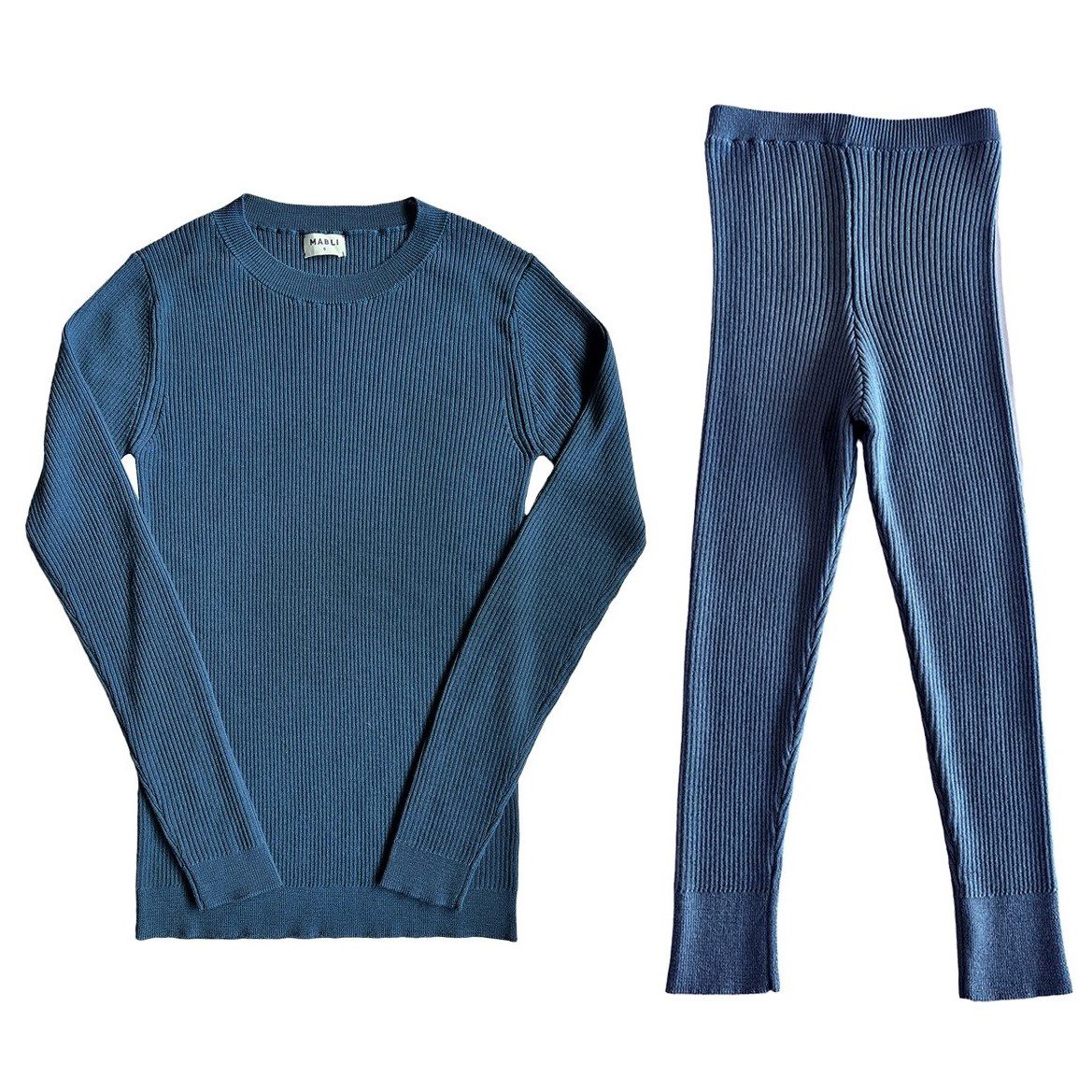 Sylfaen Skinny Rib & Skinny Legs | Azurite Blue