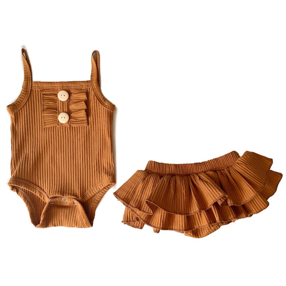 Mayflower Ruffle Bloomers & Bodysuit | Honey