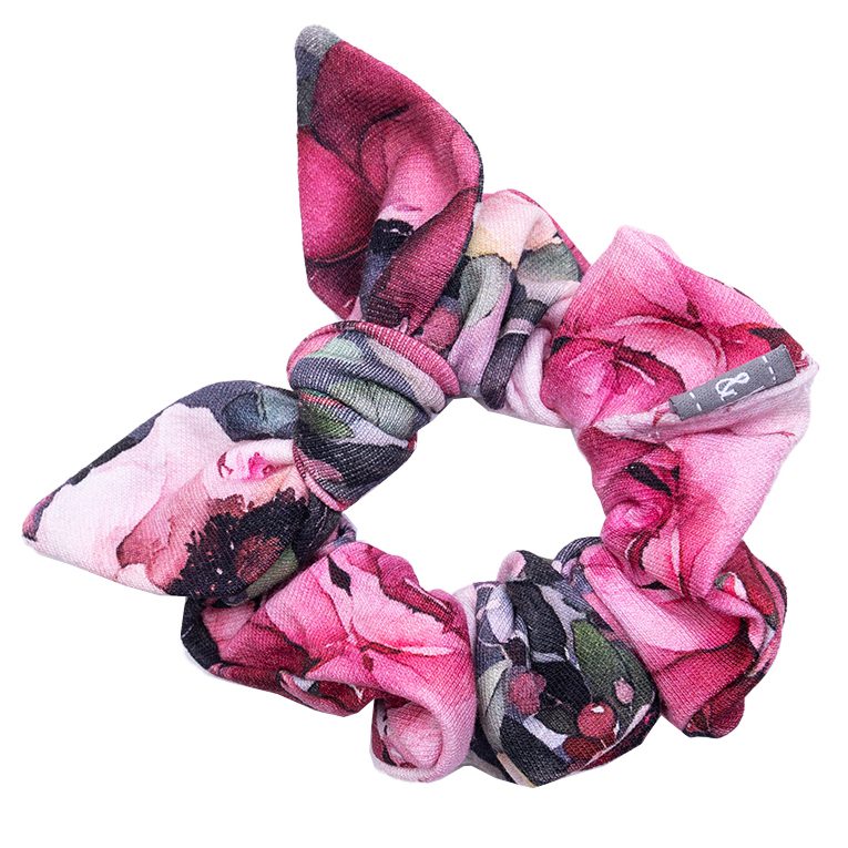 Mini Scrunchie Bow | Poppy Flowers