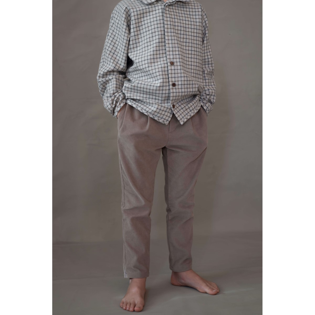 Taupe Corduroy Trousers