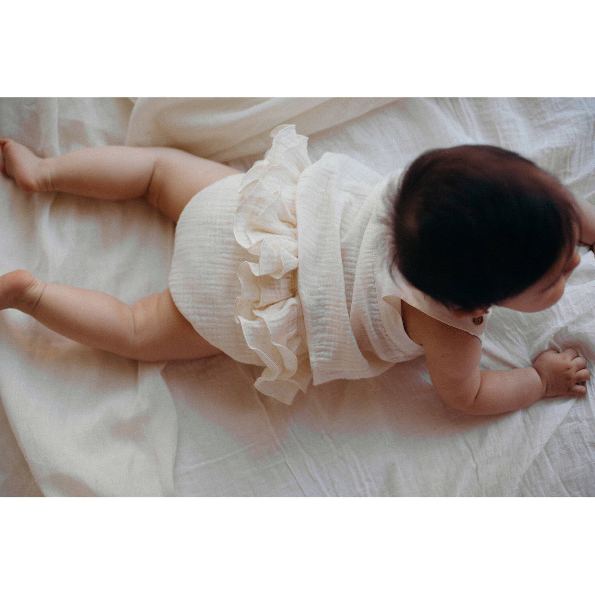 Sleeveless Organic Shirt & Organic Culotte with Placket | Off-White