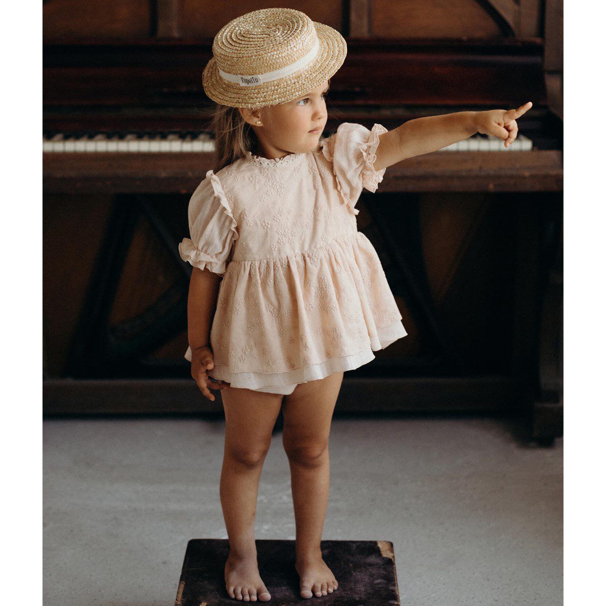 Special Occasion Dress-Style Romper Suit | Pink