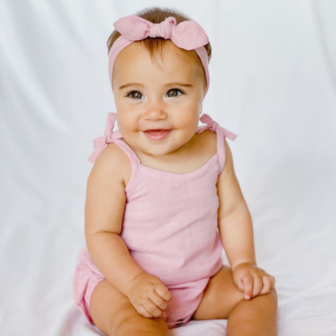 Muslin Tie-Shoulder Bodysuit | Peony