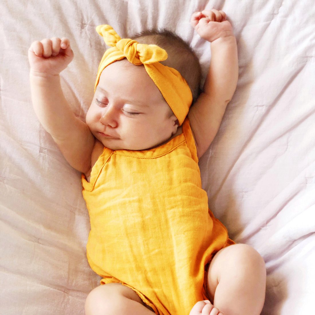 Muslin Tie-Shoulder Bodysuit | Saffron