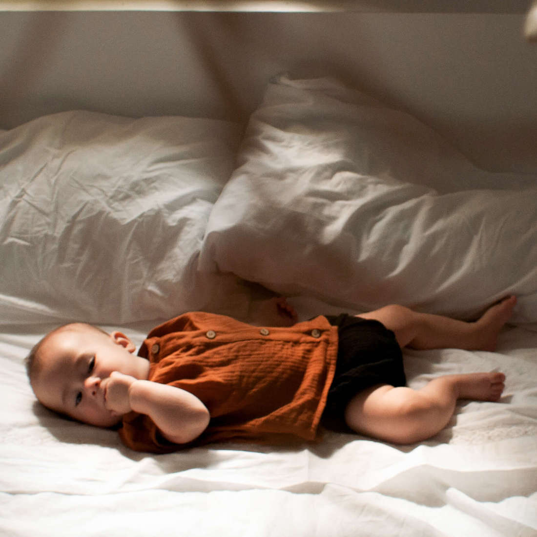 Mustard Bambula Shirt & Black Bambula Culotte