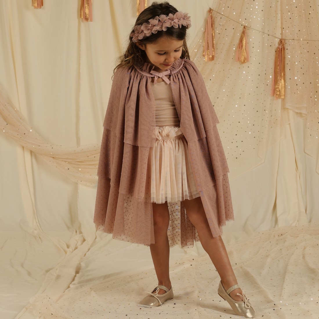 Tulle Cape | Dusty Rose