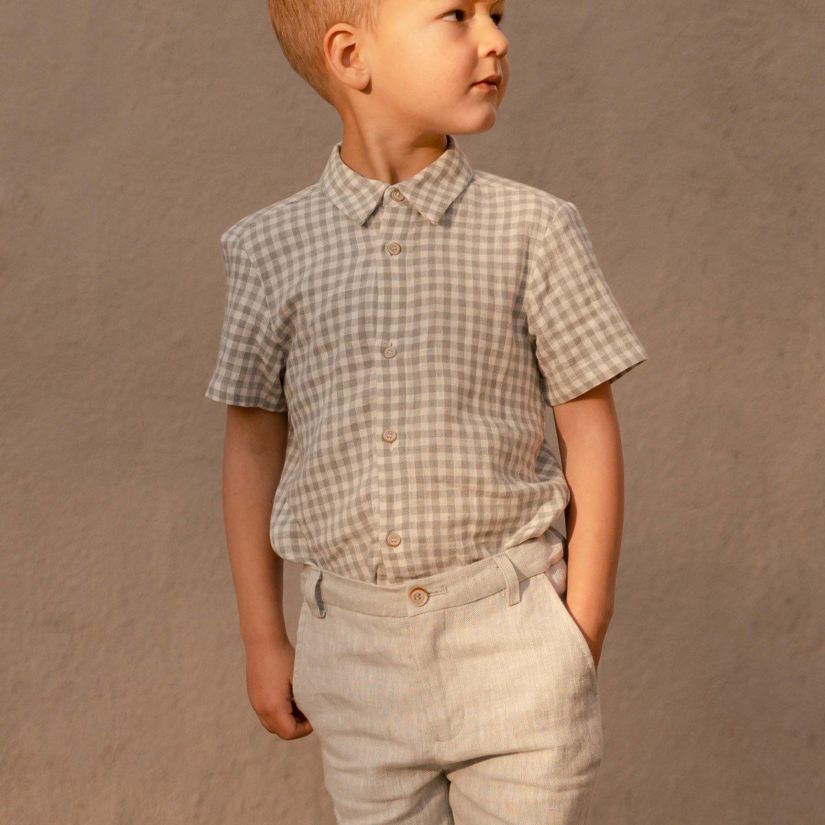 Atlas Shirt | Dusty Blue Gingham