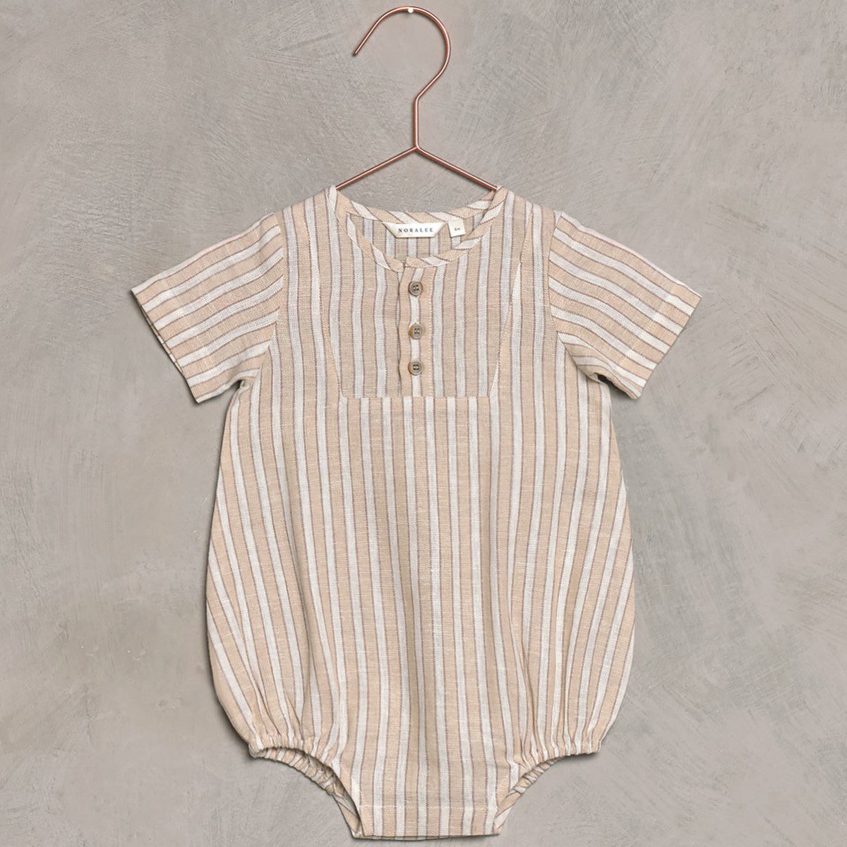 Beau Romper | Ecru/ Cafe Stripe
