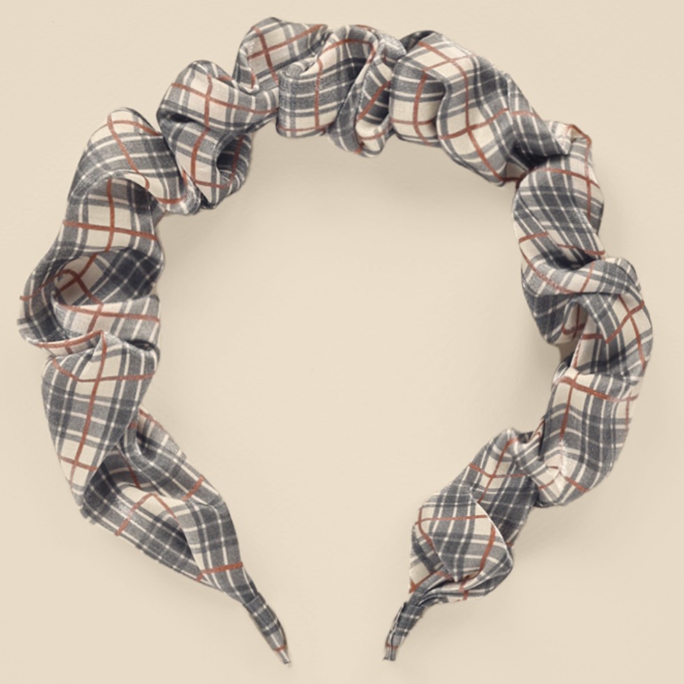 Gathered Headband | Holiday Plaid