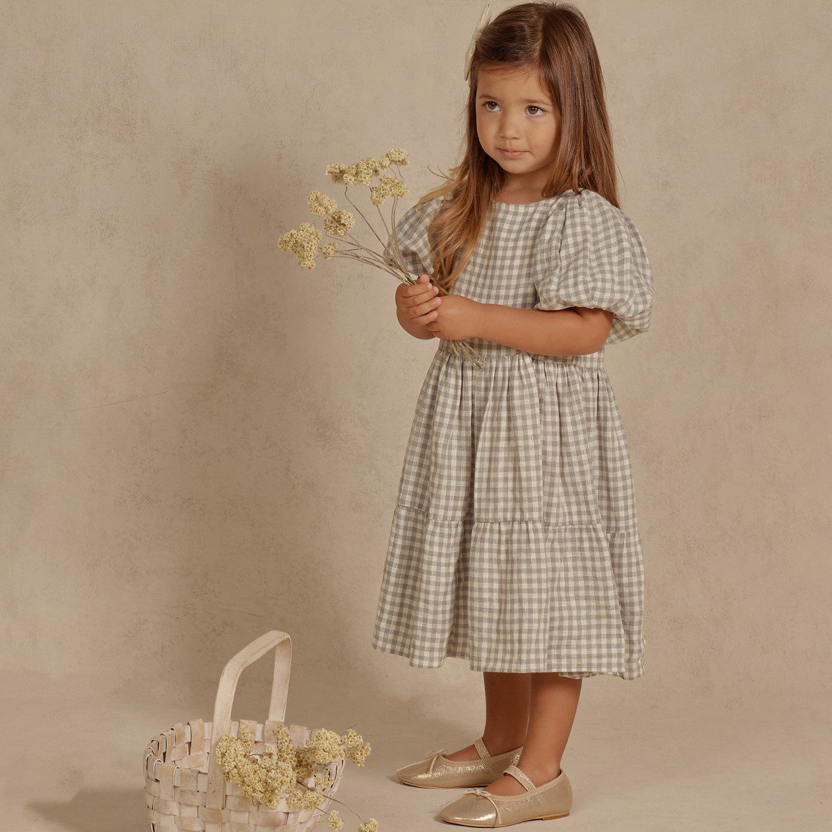 Chloe Dress | Dusty Blue Gingham
