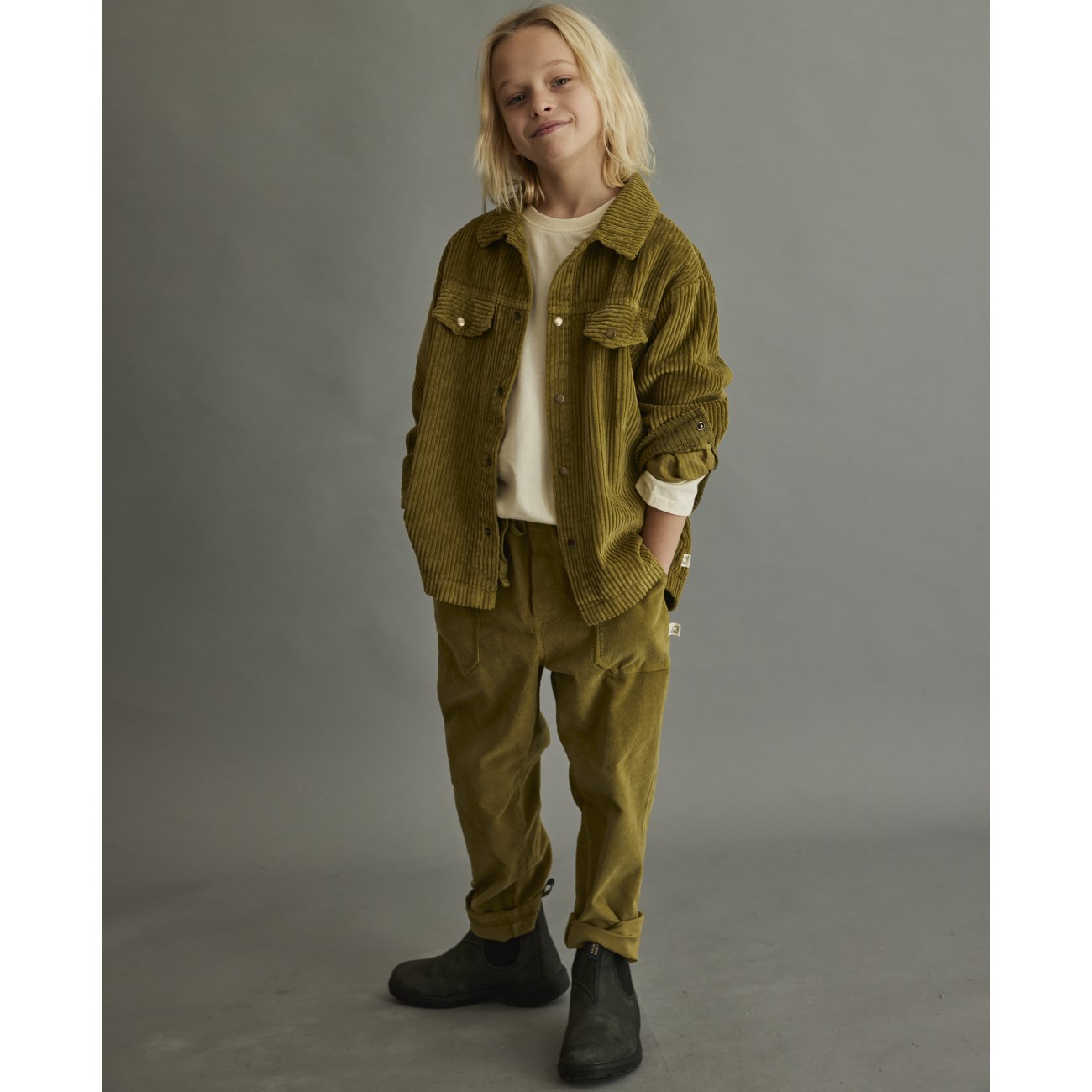 Noa Corduroy Overshirt Jacket & Rick Corduroy Pants | Green